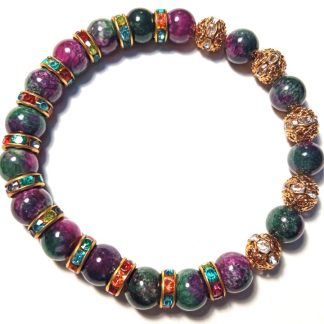 Náramek z achátu barevný