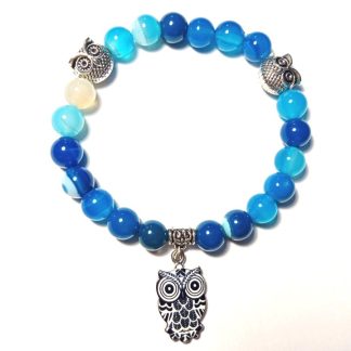 Náramek z achátu se sovičkami