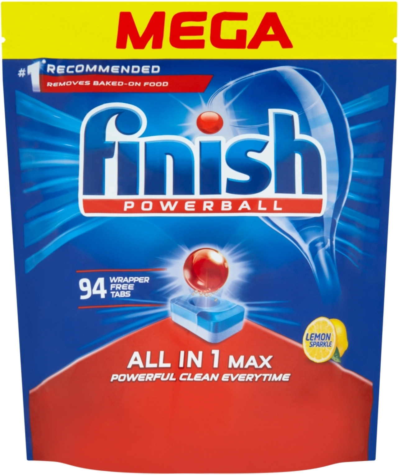 Finish tablety do myčky All in 1 Max Lemon, 94 ks