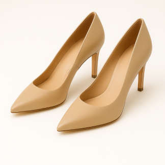 Dámské kožené lodičky – béžové