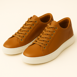 Kožené pánské tenisky - hnědé