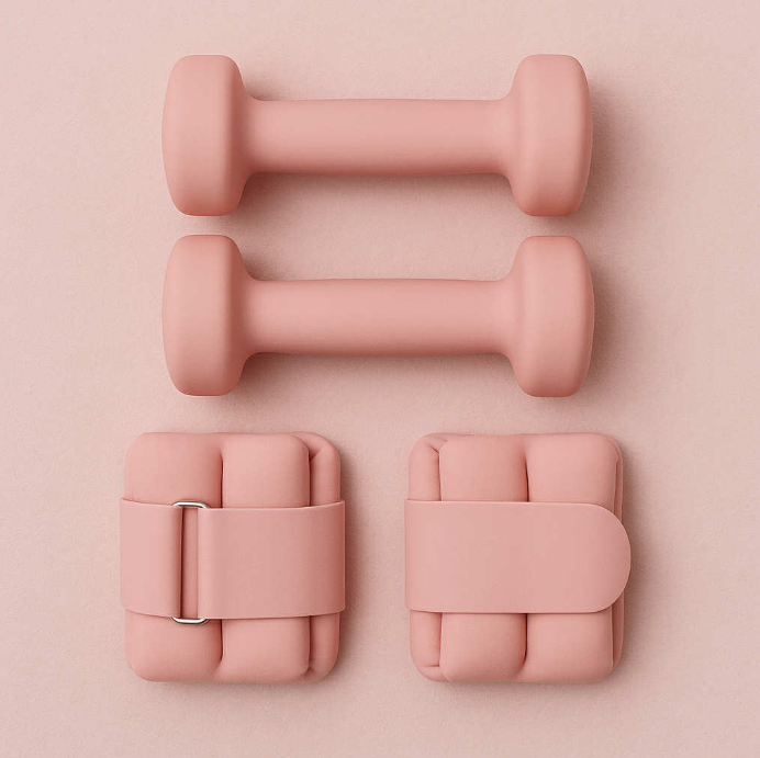 💗 Sada činek a závaží na zápěstí „Pretty Strength Set“